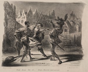Illustrationen zu Faust: Duell von Faust und Valentin