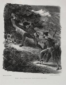 Illustrationen zu Faust: Faust und Méphistophélés in den Bergen des Harz