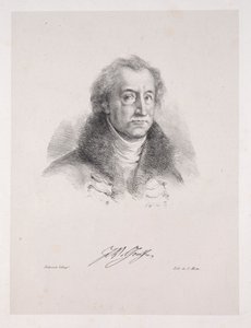Illustrationen zu Faust: Frontispiz - Porträt von Johann Wolfgang von Goethe von Eugène Delacroix
