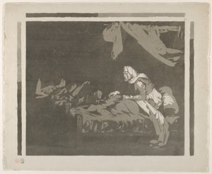 Innenansicht eines Militärkrankenhauses von Eugène Delacroix