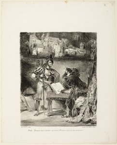 Mephistopheles erscheint Faust von Eugène Delacroix