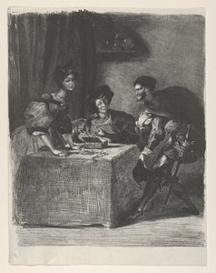 Mephistopheles stellt sich Martha vor Goethe, Faust