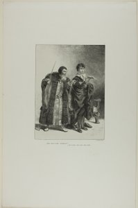 Polonius und Hamlet, Platte 4 aus Hamlet von Eugène Delacroix