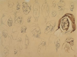 Studien von arabischen Köpfen und Figuren