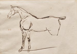 Studie eines Pferdes von Eugène Delacroix