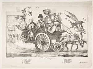 Der Zensurvorstand zieht aus, 1822 von Eugène Delacroix