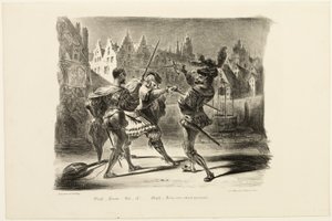Das Duell zwischen Faust und Valentin, aus Faust