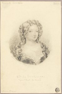 Medallion-Porträt von Mlle de Fontanges von Eugène François Marie Joseph Devéria