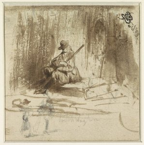 Skizzen eines sitzenden Mannes und zwei stehender Figuren von Eugène François de Block
