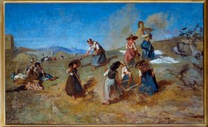 Ernte. Gemälde von Eugene Fromentin (1820-1876) 1875 von Eugène Fromentin