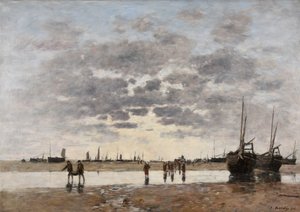 Berck: die Rückkehr der Boote von Eugene Louis Boudin