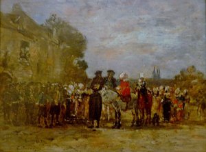 Hochzeit in Quimper von Eugene Louis Boudin