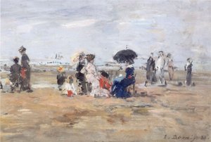 Trouville, Strandszene von Eugene Louis Boudin