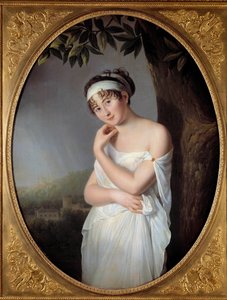 Porträt von Madame Juliette Récamier (1777-1849), geborene Jeanne-Françoise Bernard. Gemälde von Eulalie Morin (1765-1837) 1799 von Eulalie Morin