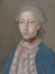 Porträt eines jungen Mannes in Uniform von European 18th Century