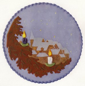 Weihnachtskuchen mit Nachtszene (Foto) von European Photographer