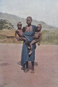 Dahomeerin mit ihren Zwillingen von European Photographer