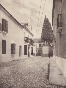 Häuser in der Nähe der Calle de Gameros, A Ronda (s/w Foto) von European Photographer