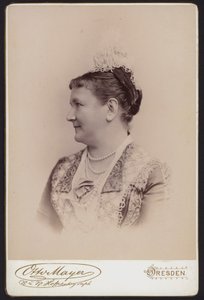 Porträt, letzte Königin von Sachsen, ehemals Prinzessin Carol von Schweden (s/w Foto) von European Photographer