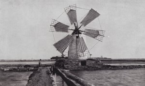 Trapani, eine Windmühle (s/w Foto) von European Photographer