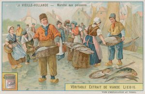 Ein Fischmarkt im alten Holland von European School