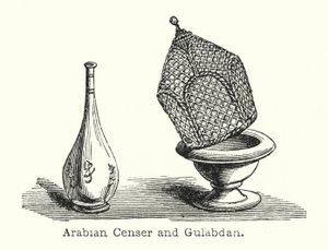 Arabischer Weihrauchbrenner und Gulabdan von European School
