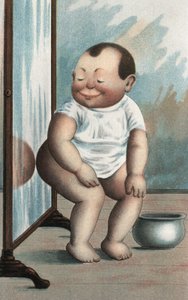 Baby mit einem Spiegel