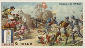 Schlacht bei Calven (Schlacht auf der Malserheide), Schweiz, 22. Mai 1499 von European School
