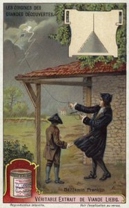 Benjamin Franklin und der Blitzableiter