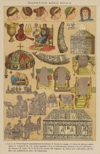 Byzantinisches Mittelalter (Farblithografie)