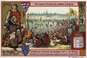Segnung der flämischen Armee vor der Schlacht von Courtrai, 1302 von European School