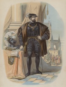 Karl V., Heiliger Römischer Kaiser (kolorierte Gravur) von European School