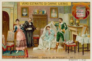 Cherubino, der Graf, Susanna und Basilio von European School