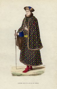 Zivile Kleidung aus dem Ende des 14. Jahrhunderts von European School