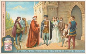 Dante, Liebig-Karte, frühes 20. Jahrhundert