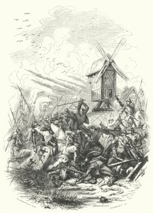 Tod von Johann von Böhmen in der Schlacht von Crécy, 1346 von European School