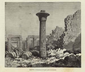 Ägypten - Säulen im großen Hof von Karnak von European School