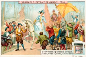 Elisabeth I. von England unter den Matrosen ihrer Marine von European School