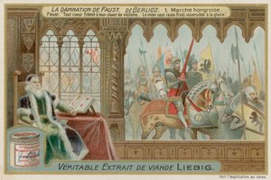 Faust beobachtet den ungarischen Marsch aus seiner Bibliothek von European School