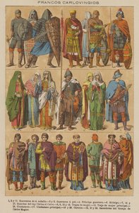 Karolingische Franken (Farblithografie) von European School
