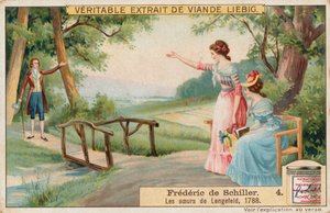 Friedrich Schiller, Liebig-Karte, frühes 20. Jahrhundert