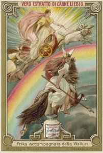 Frigg begleitet von den Walküren
