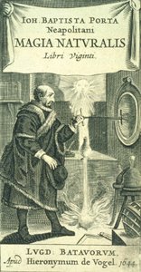 Frontispiz zu Magiae Naturalis Libri Viginti von Giovanni Battista della Porta, 1644
