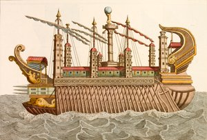 Riesige Barke des römischen Kaisers Caligula von European School