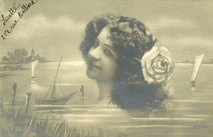 Mädchen mit Rose im Haar von European School