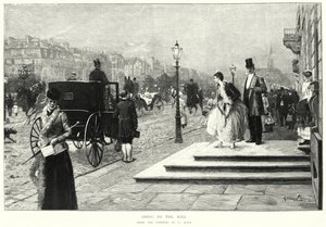 Zum Ball gehen, Gemälde von G. Marx (Lithografie) von European School