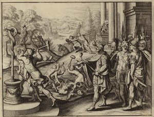 Hiskia, König von Juda, stellt den Tempel von Jerusalem wieder her und zerstört die Götzen von European School