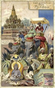 Hindu-Architektur; Tempel in Nepal von European School