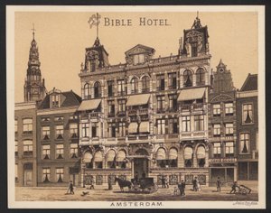 Hotel-Handelskarte (farbige Gravur) von European School