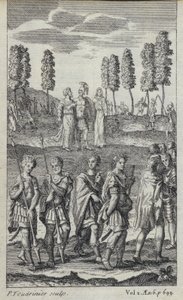 Illustration für John Drydens Übersetzung von Virgils Aeneis (Stich) von European School